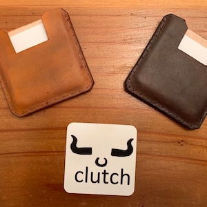Square business card holder.