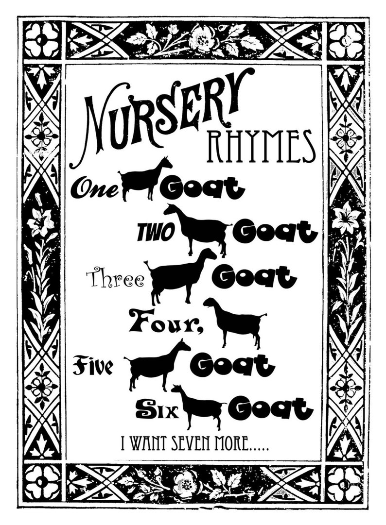 Goat Nursery Rhyme Tshirt Etsy