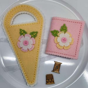 Wool Needle Book and Scissors Case
