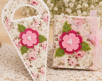 Handmade Felt Needle Book and Scissors Case