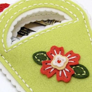 Handmade Wool Felt Needle Book and Scissors Case