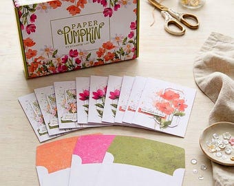 Stampin Up Painted Petals Completed Card Set