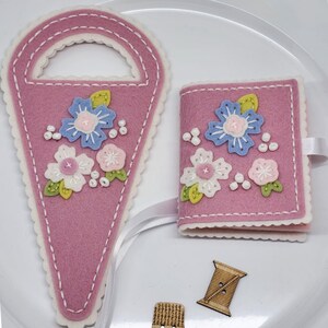 Wool Needle Book and Scissors Case