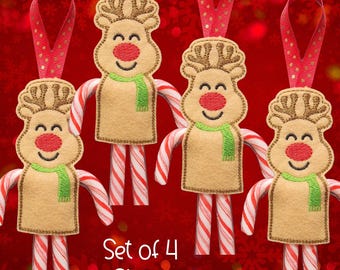 Reindeer Candy Cane Ornaments