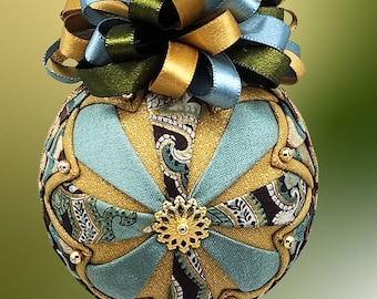 Masculine Fabric Ornament with Starburst Design