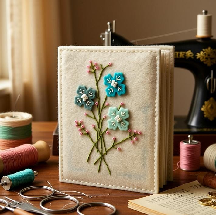 Wool Felt Needle Book