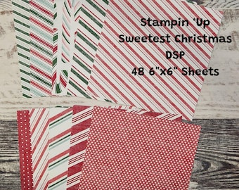 Stampin' Up Sweetest Christmas Designer Series Paper 6x6 Sampler Pack | Retired Holiday