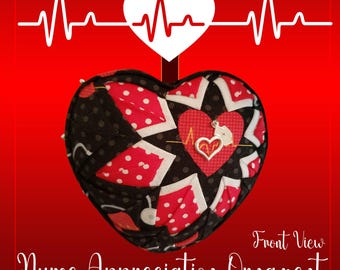 Nurse Appreciation Heart Ornament