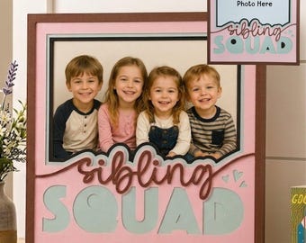 MemoryArt Sibling Squad 3D Photo Frame Kit