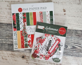 Carta Bella Christmas Flora Paper Pad & Ephemera Set
