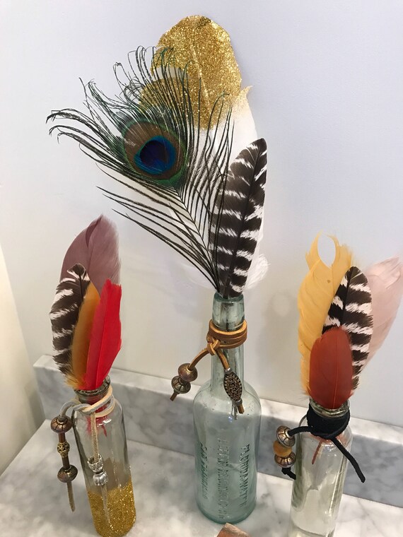 tall decorative feathers