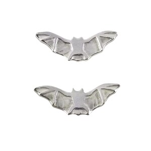 Bat stud earrings (design 2) handmade from sterling silver