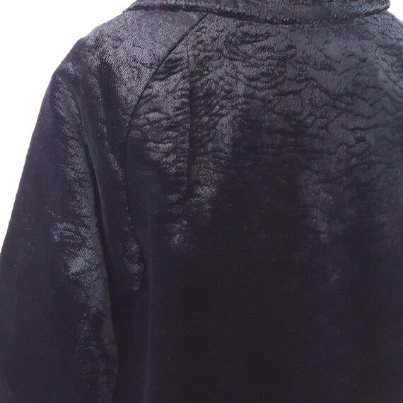Vintage Cropped Jacket size Small Black Velvet - image 6