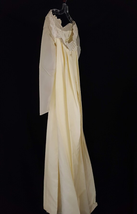 Vintage 1960s Wedding Dress Boho Retro Ivory - image 4