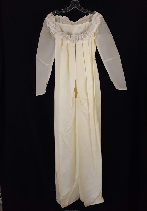 Vintage 1960s Wedding Dress Boho Retro Ivory - image 2