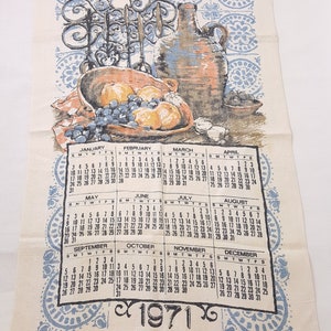 1971 Calendar - Etsy