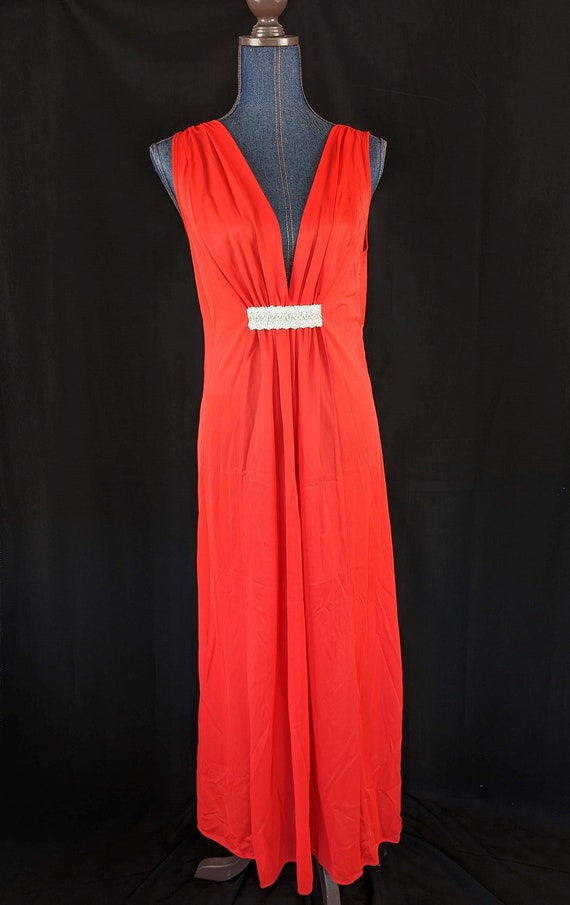 vintage red nightgown vintage - Gem