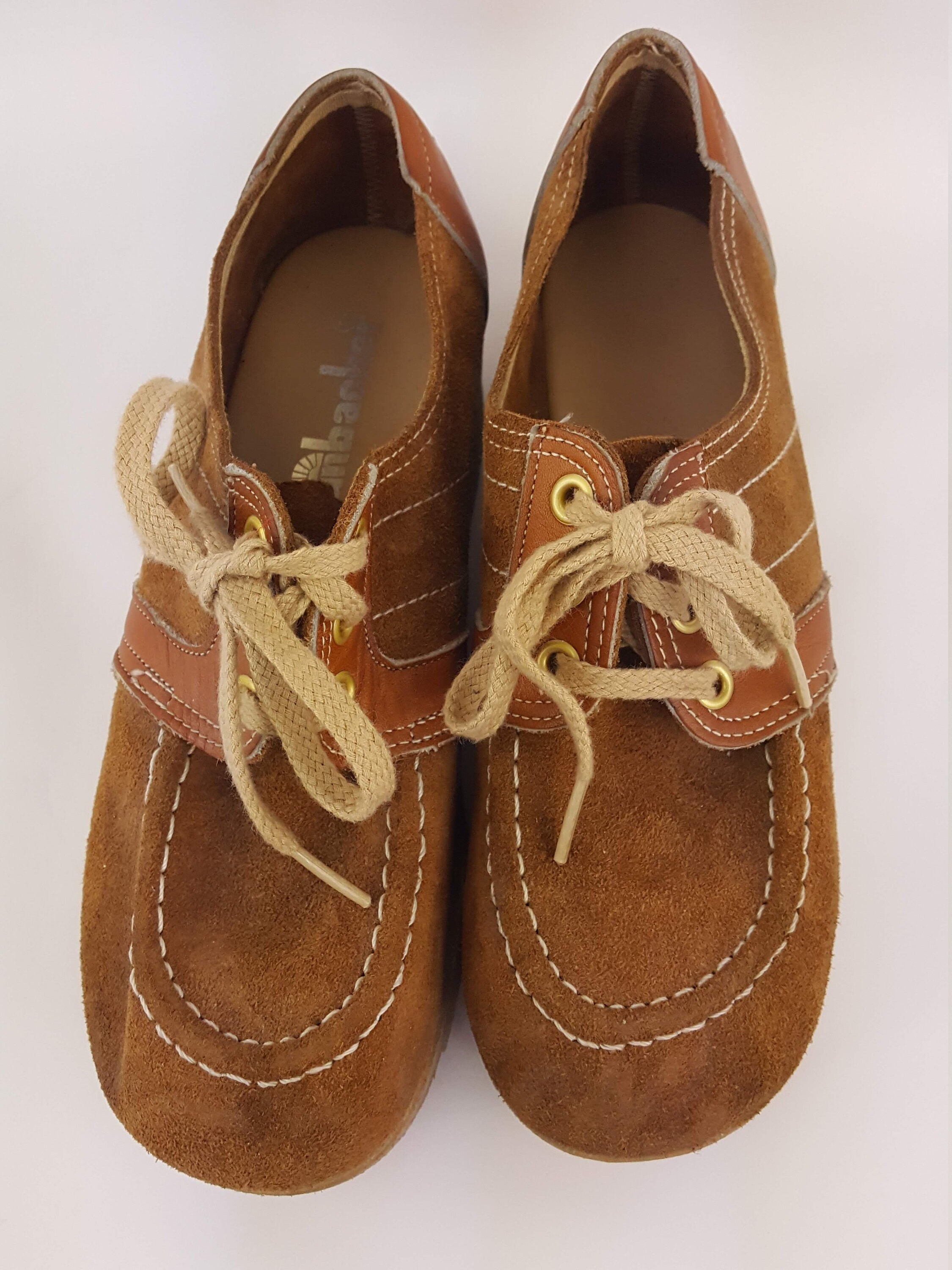 Platform Hippie Shoes 1970s Womens Sz 5.5 Tan Suede Wedge Lace Etsy