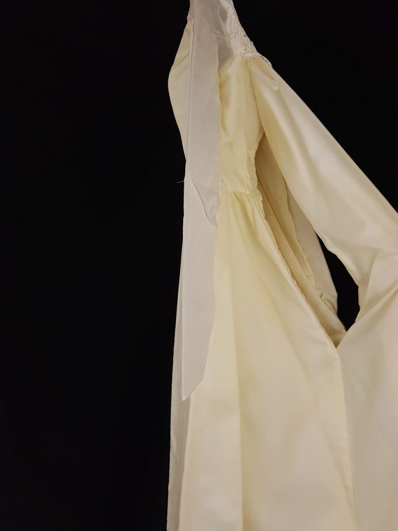 Vintage 1960s Wedding Dress Boho Retro Ivory - image 3