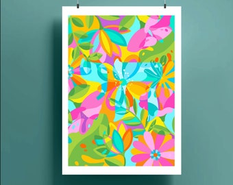 Chai, Fine Art Print, Thick Paper, Painting, Fine Art, Wall Hanging, jewish illustration, Judaica, Jewish Gifts, Poster, Jewish Art,abstract