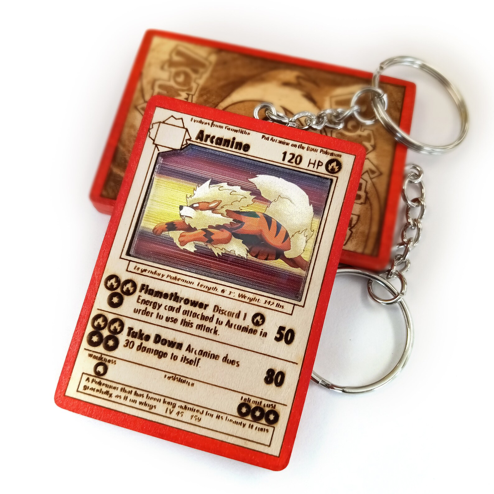 Wooden Pokemon Card Keychains W Hand Drawn Illustrations Etsy