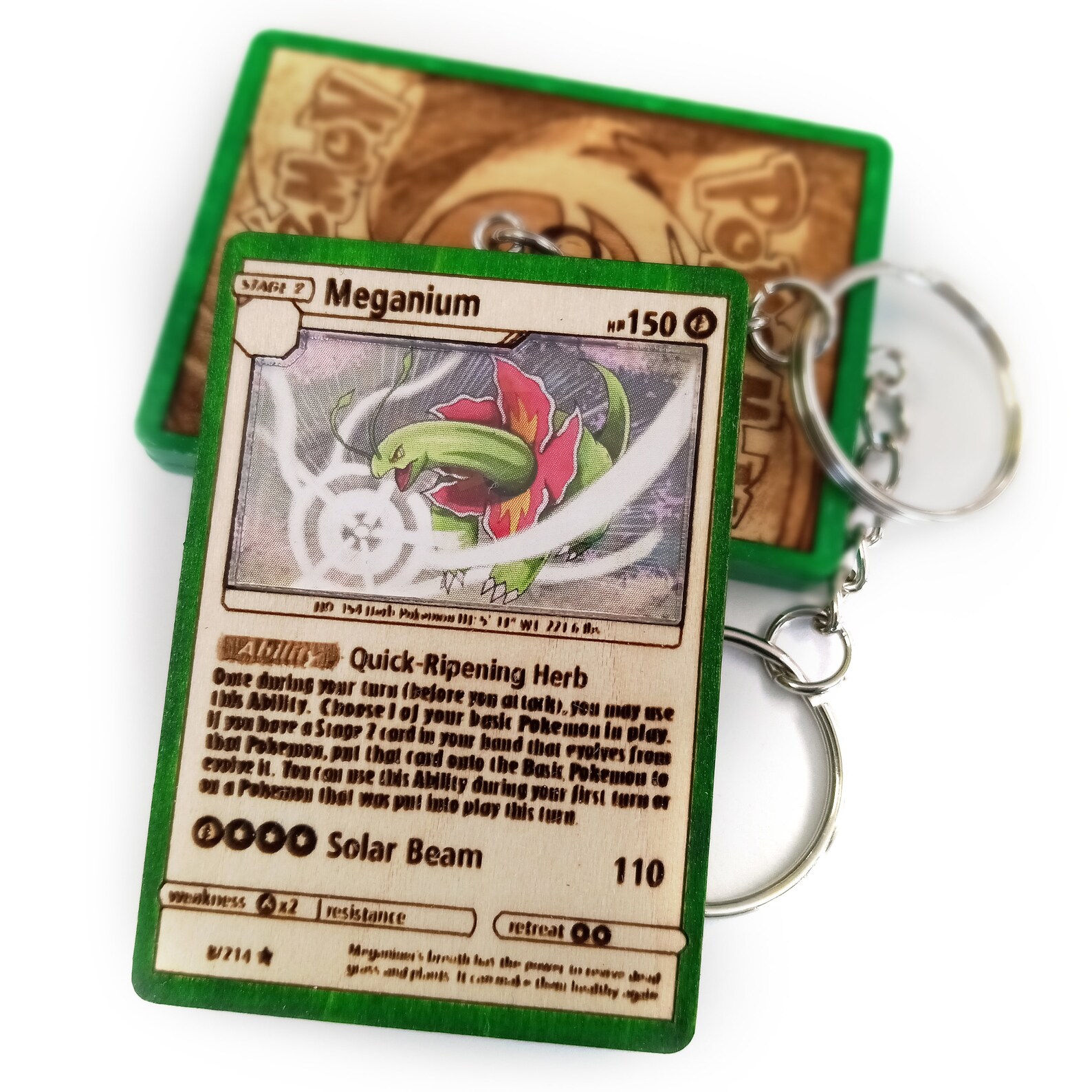 Wooden Pokemon Card Keychains W Hand Drawn Illustrations Etsy