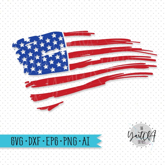 Distressed Grunge Usa Flag Svg Color Cut File For Silhouette Etsy