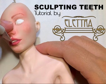 Video tutorial ooak art doll teeth - modeling teeth