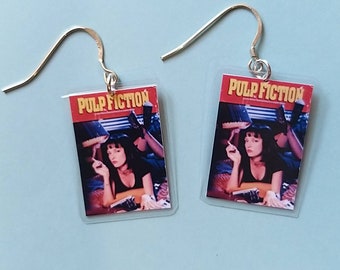 Ręcznie robione KOLCZYKI Gwiazdy Filmowe Pulp Fiction