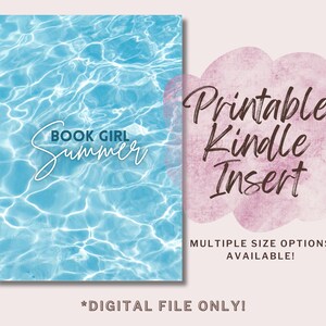 Pool Read Kindle Insert, Digital Download, Bookish Merch, eReader Accessories, Book Girl Summer, Pool Day, Summer Read