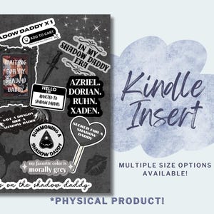 Shadow Daddy, physische Kindle Einsatz, Bookish Merch, eReader Zubehör, Vierter Flügel, ACOTAR, Drachen