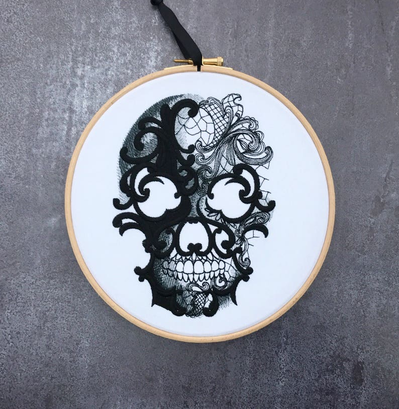 Skull Embroidery Hoop