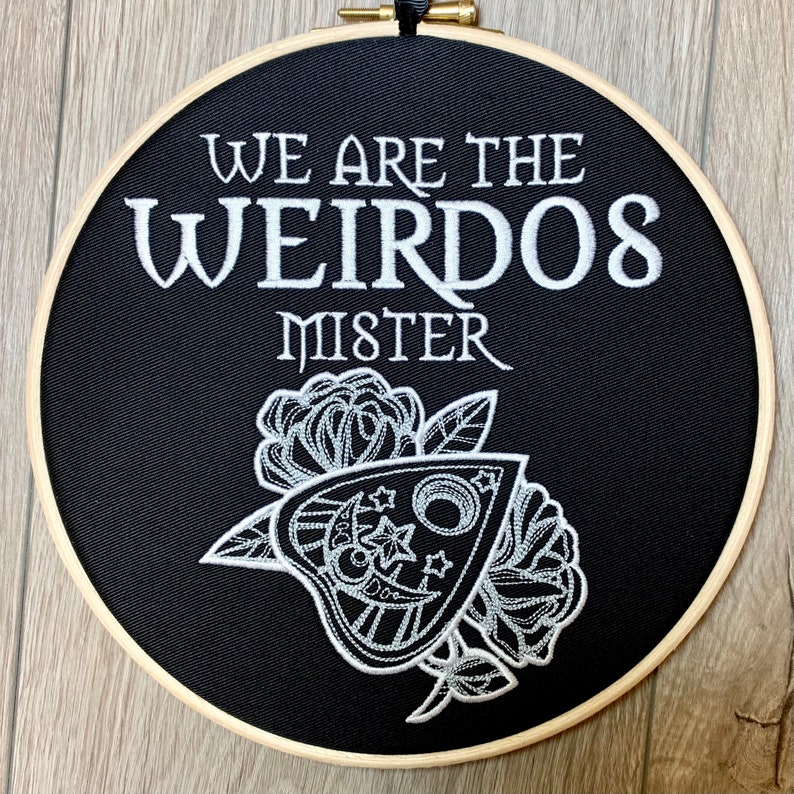 We are the weirdos mister embroidery hoop art witch The Craft | Etsy