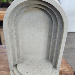 Concrete altar unpainted