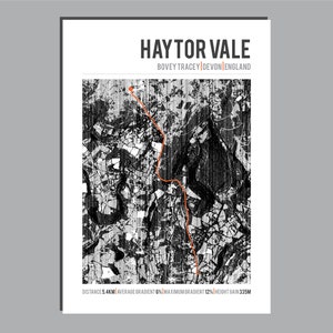 Cycling Art Graphic Print - Uphill Climb - Haytor Vale