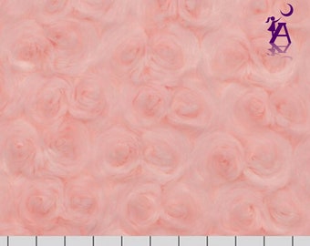 Luxe Rose SHELL Minky - Shannon Fabrics, Minky CUDDLE Fabric, Luxe Rose SHELL Minky, minky by the yard, Choose your cut