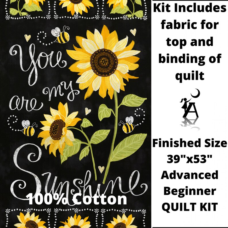 Message Board Quilt Kit You are my Sunshine by Timeless Etsy