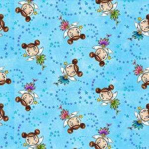 Believe in Magic Fairy Fabric, Pixie Fabric, Whimsical Creatures by Studio E Fabric, Novelty Nursery Cotton Fabric by the yard