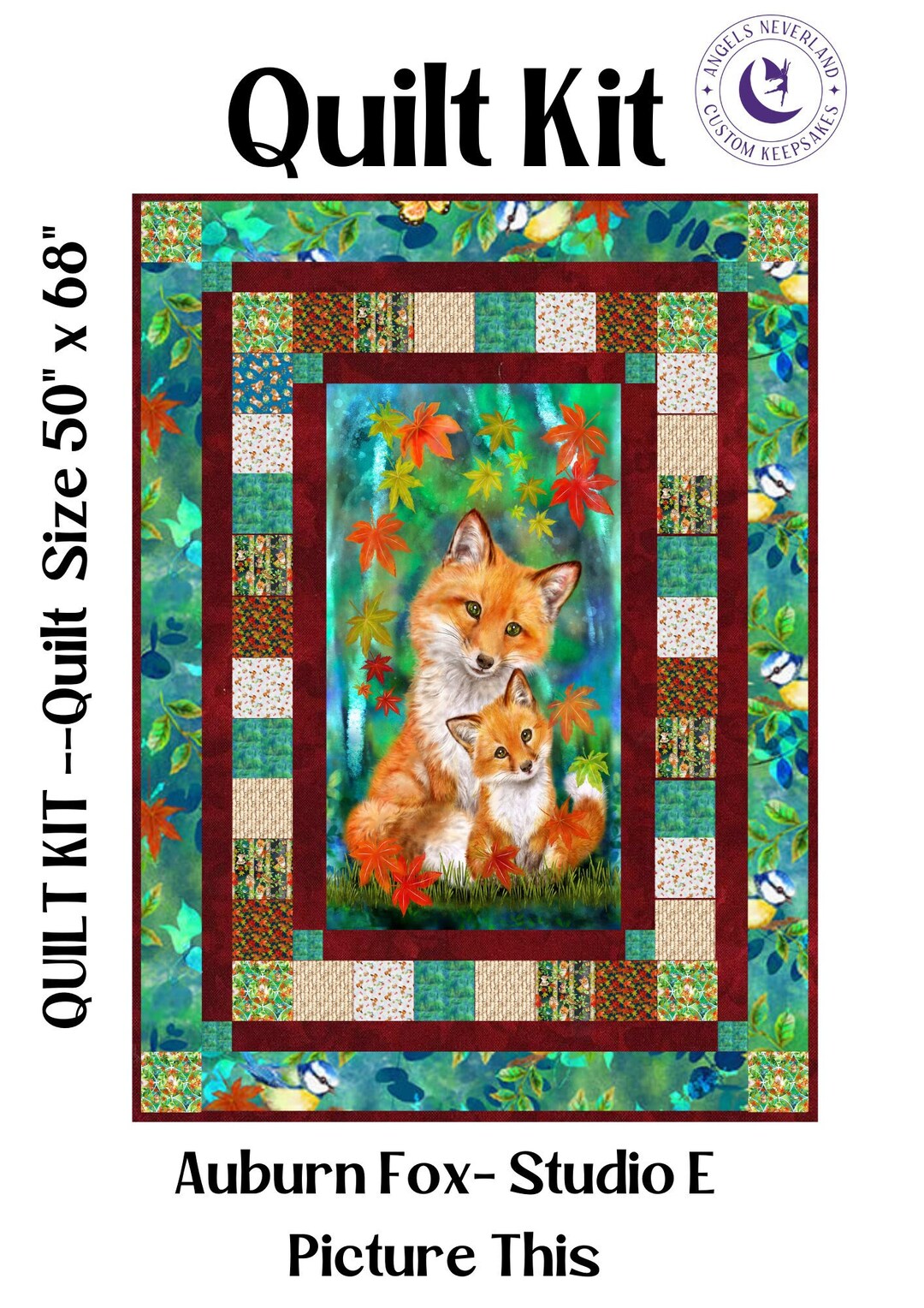 Auburn Fox Fall Quilt Kit Using Picture This Beginner Quilt Pattern
