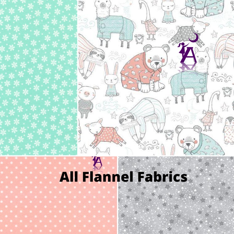 AE Nathan Comfy flannel Woodland Flannel Sloth Fabric & | Etsy