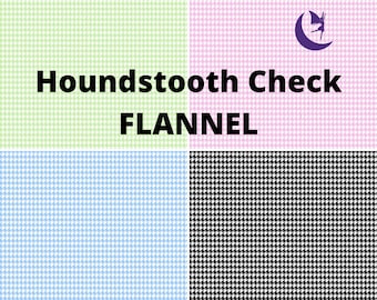 AE Nathan Comfy flannel 4 color choices hounds tooth checked Flannel Fabric by the yard, cotton quilting flannel, DIY Rag Quilt Gift