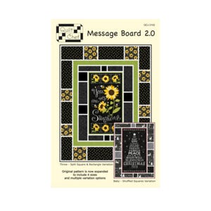 Message Board 2.0 Pattern Only by The Quilt Chef, featured image: You Are My Sunshine by Timeless Treasures