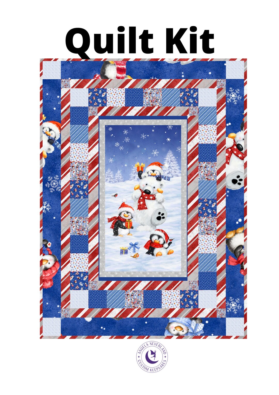 Easy DIY Beginner Christmas Quilt Kit for Holiday Quilt Etsy