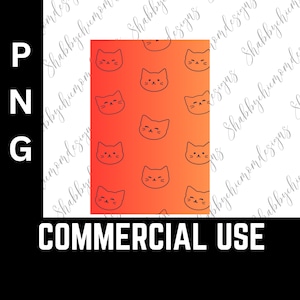 Orange Cat background png digital design