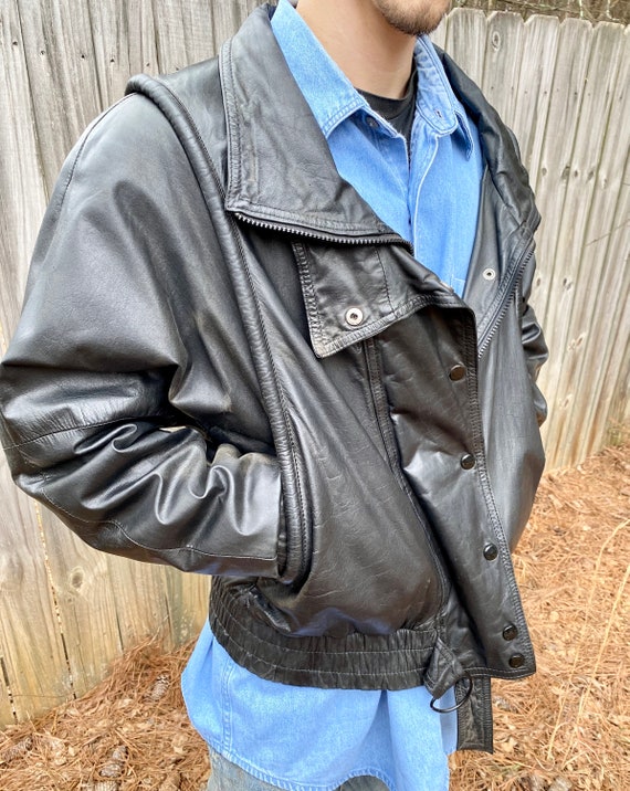 Morgan Taylor Leather Bomber Jacket