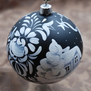 Palla di Natale/ palline / arte popolare dalla Polonia / dipinta a mano