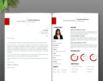 modern resume template cover letter word cv template etsy red modern resume reference page template