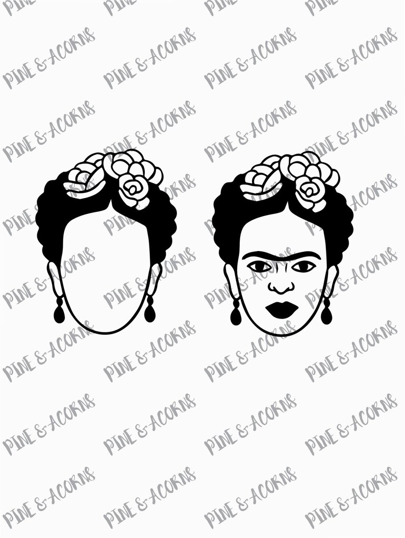 Download Frida Kahlo Face svg png eps dxf file cut files digital | Etsy