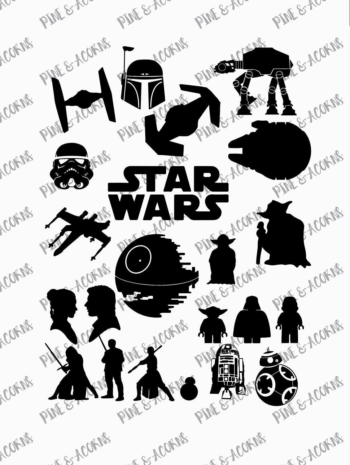 Download Star Wars svg png eps dxf file cut files digital download | Etsy