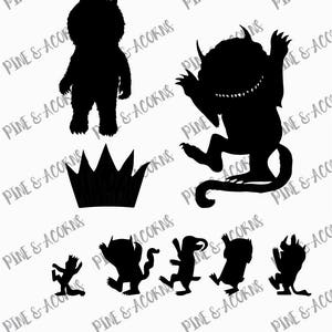 Wild Things svg, png, eps, dxf file, cut files, digital download